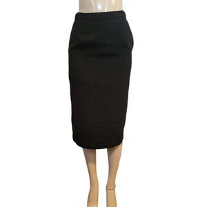 Fabiano Black Below The Knee Pencil Skirt